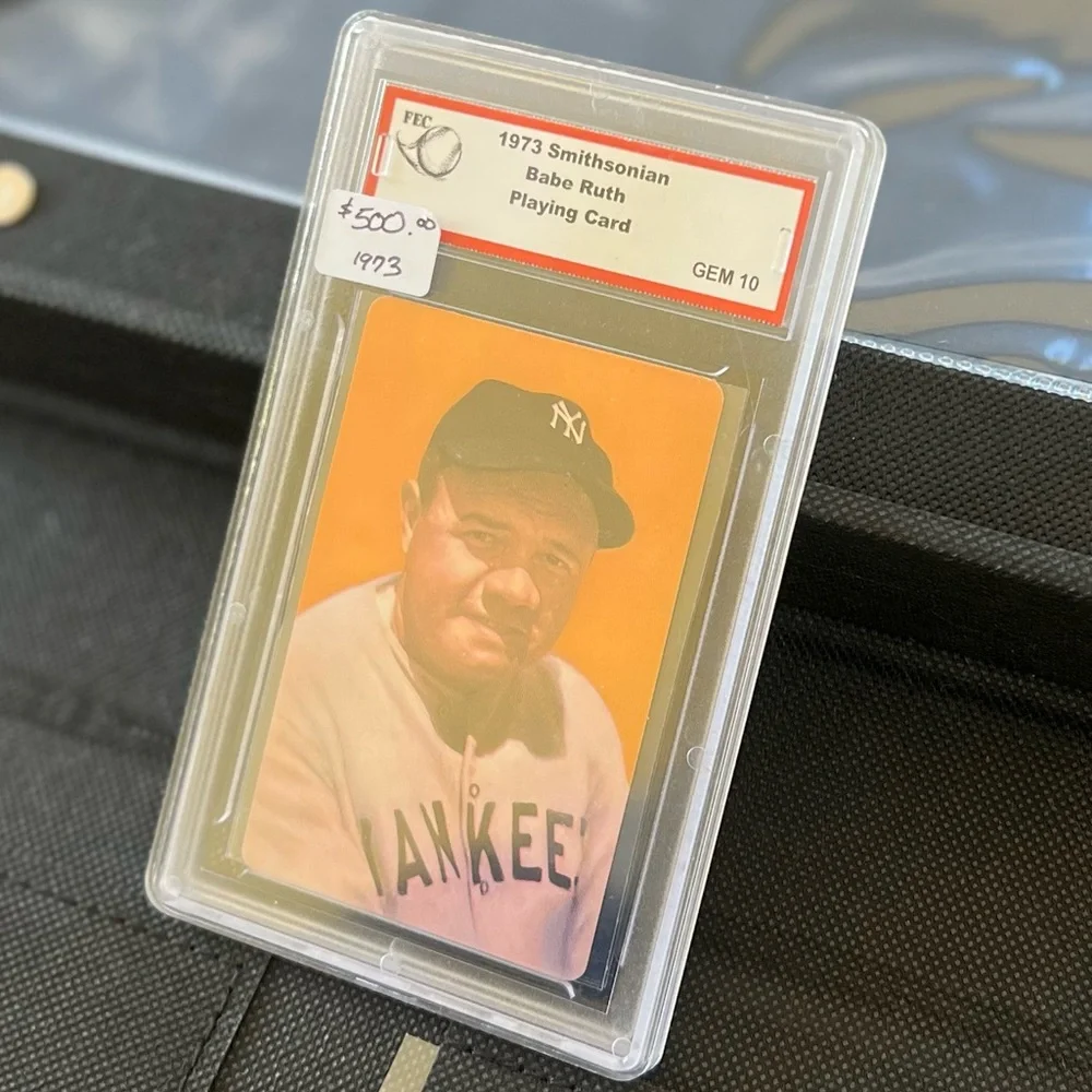 1973 Smithsonian Babe Ruth playing card, graded GEM 10 - Picture 3 of 5